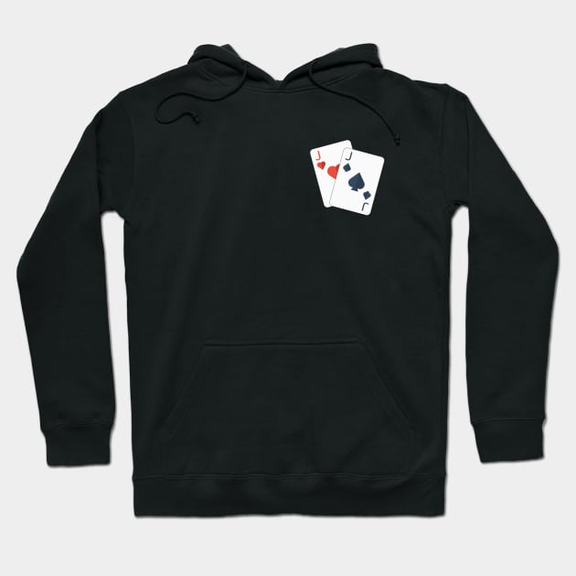 Ace Up Your Tees: Pocket Jacks Hoodie by PaperPencil